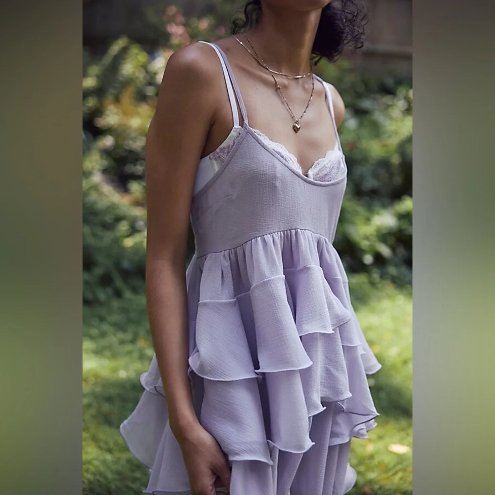 NWOT Free People Intimately Runaway Rockstar Mini Slip Dress